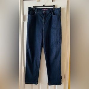 Gloria Vanderbilt Amanda Indigo Denim Pants Size 16 Comfort Stretch